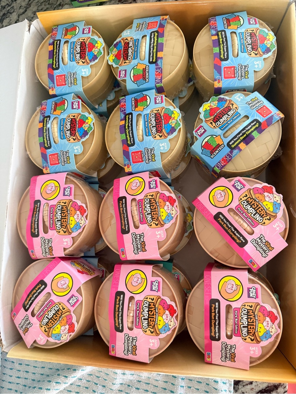 RMS Mystery Dumpling Squishy SEALED PORK BUN GUMMY BEAR GOLD EDITION Lot of 24